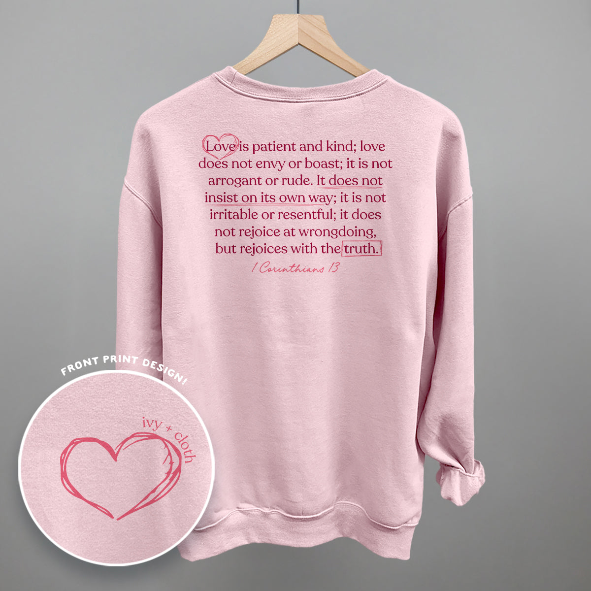 Love Is Patient And Kind (Back Print) - clothing by TeeHivey.com (Image 3)