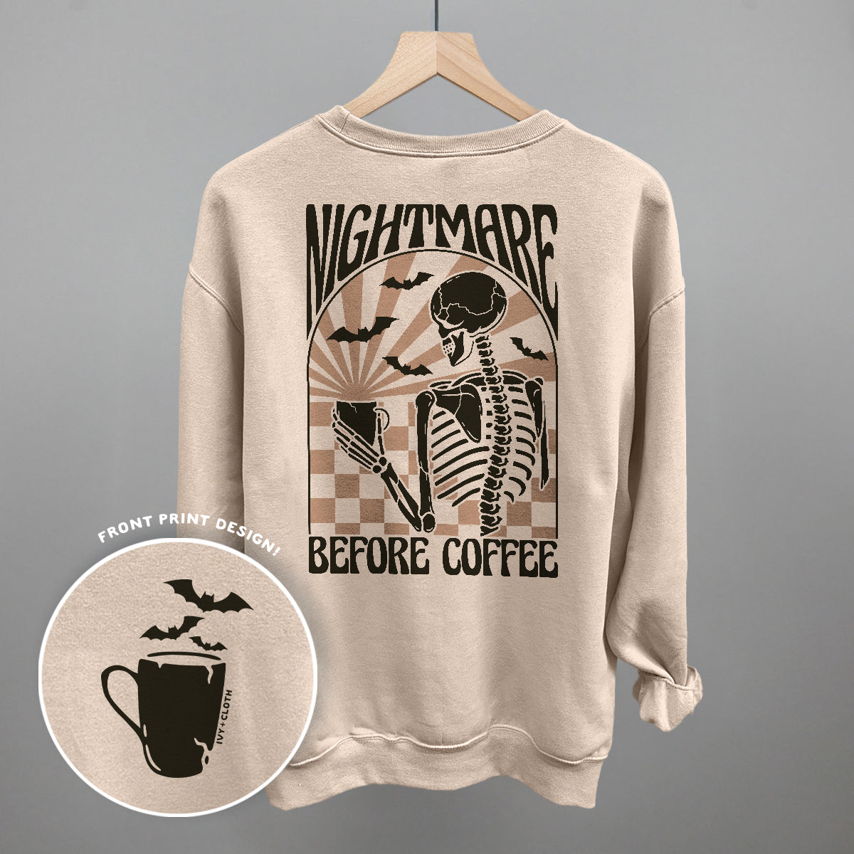 Nightmare Before Coffee (Back Print) - clothing by TeeHivey.com (Image 3)