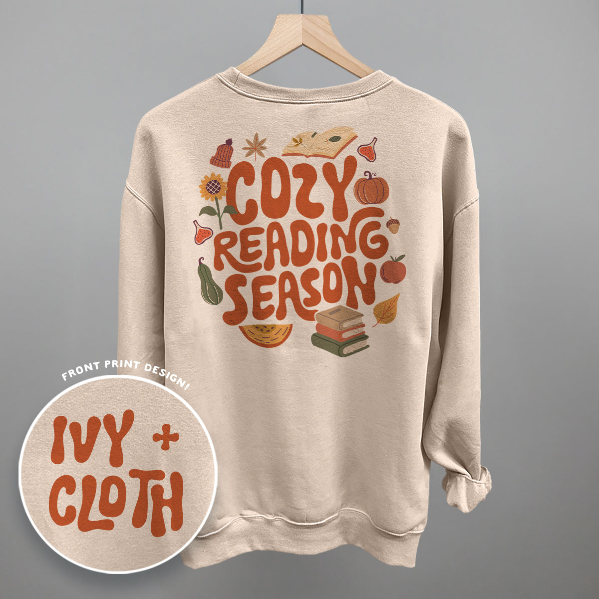 Cozy Reading Season (Back Print) - clothing by TeeHivey.com (Image 1)