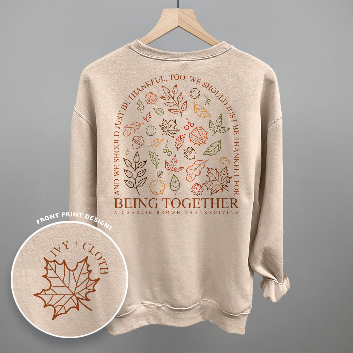 Thankful For Being Together (Back Print) - clothing by TeeHivey.com (Image 2)
