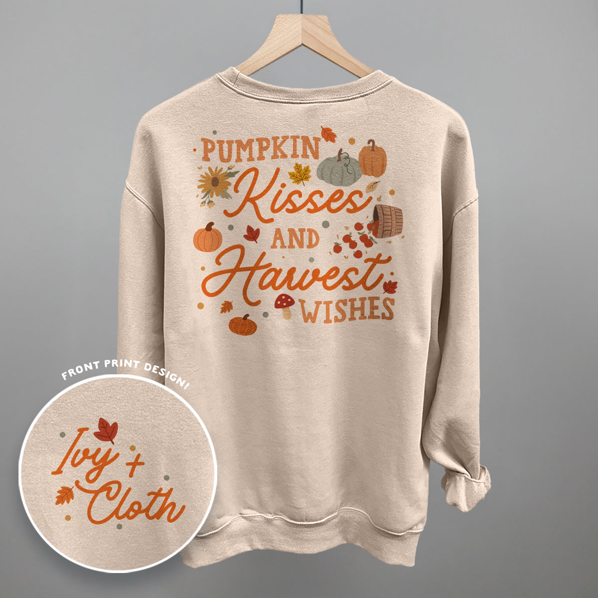 Pumpkin Kisses And Harvest Wishes (Back Print)