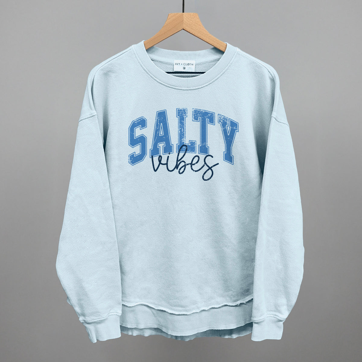 Salty Vibes Arch + Script Distressed - clothing by TeeHivey.com (Image 5)