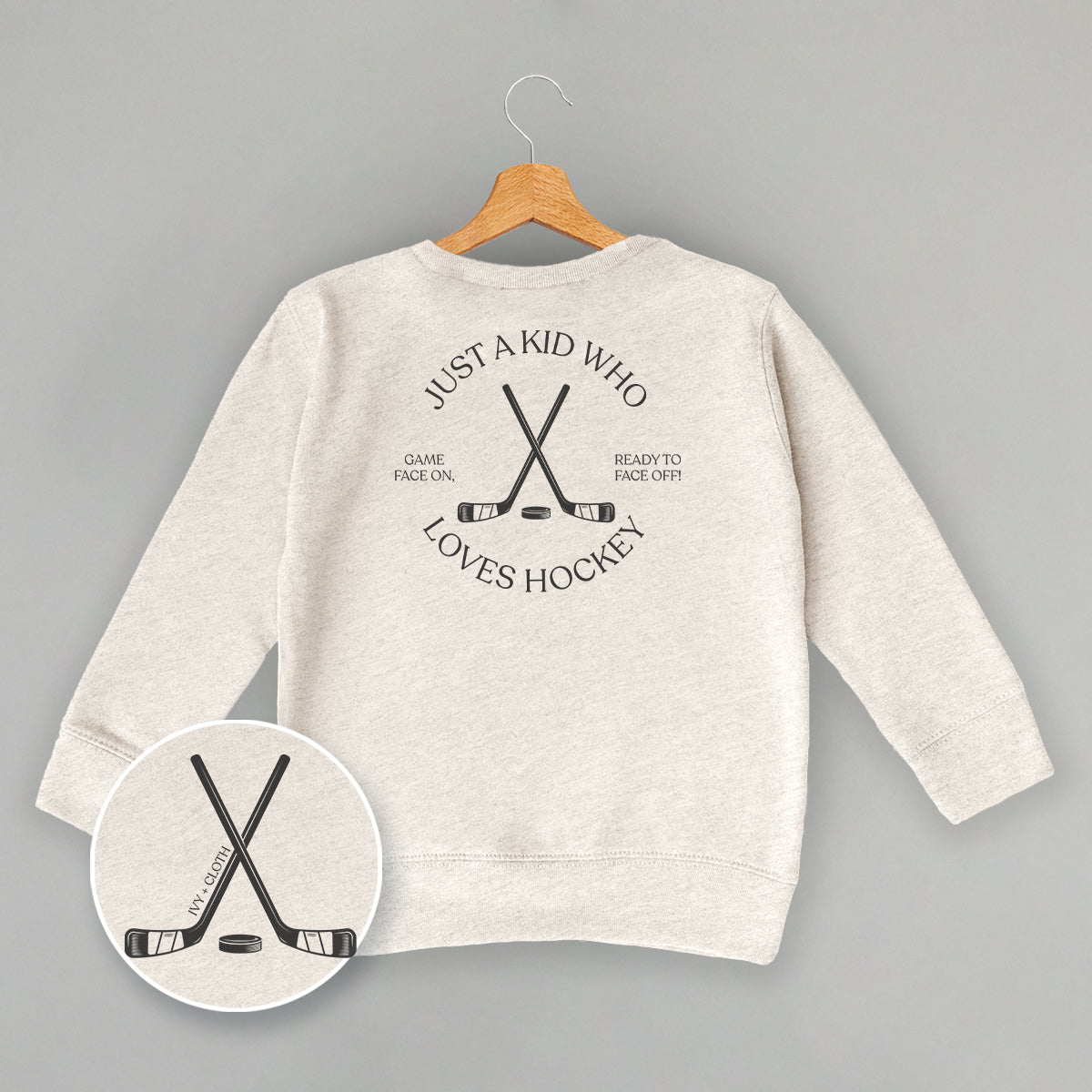 Just A Kid Who Loves Hockey (Kids Back Print) - clothing by TeeHivey.com (Image 4)