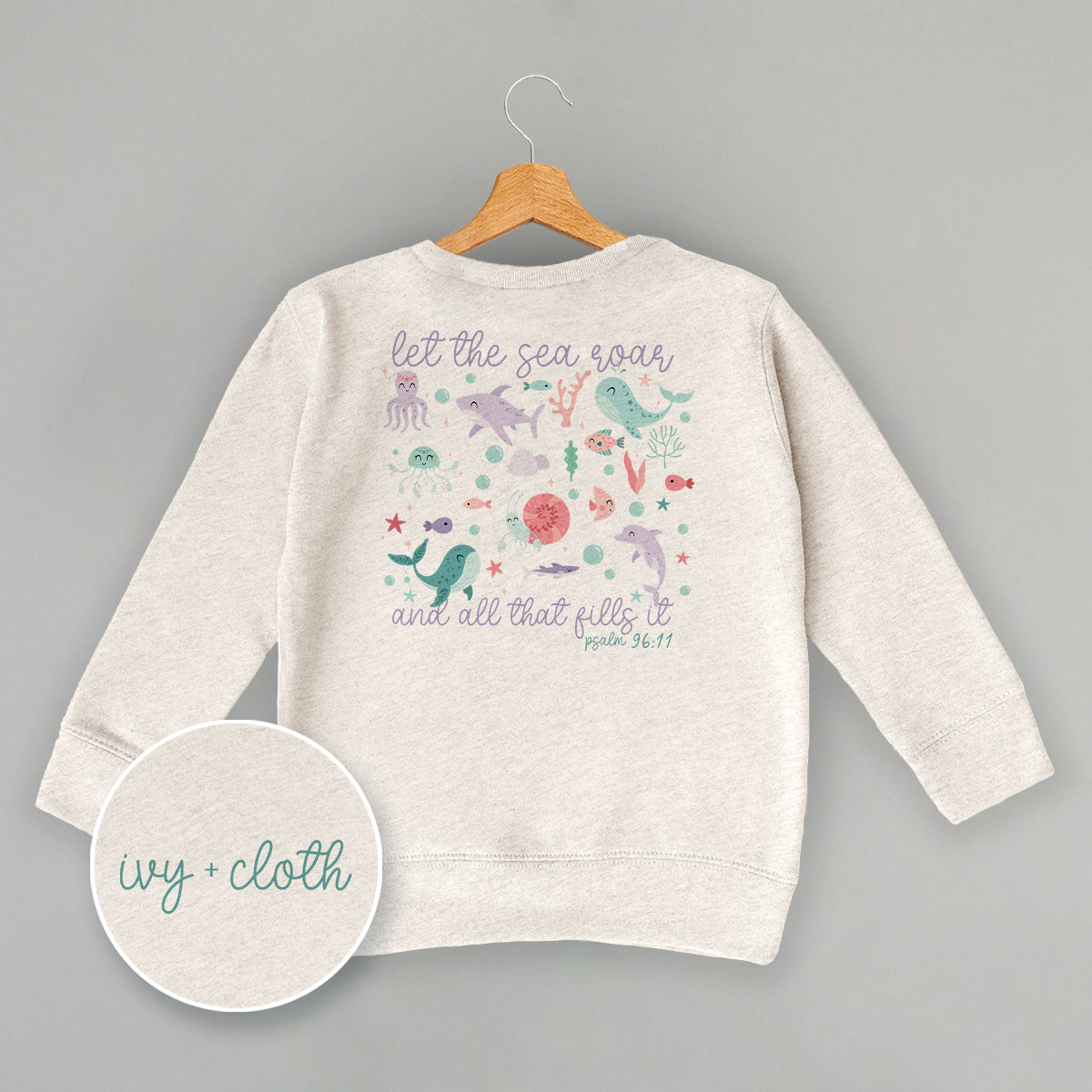 Let The Sea Roar Psalm 96:11 (Kids Back Print) - clothing by TeeHivey.com (Image 2)