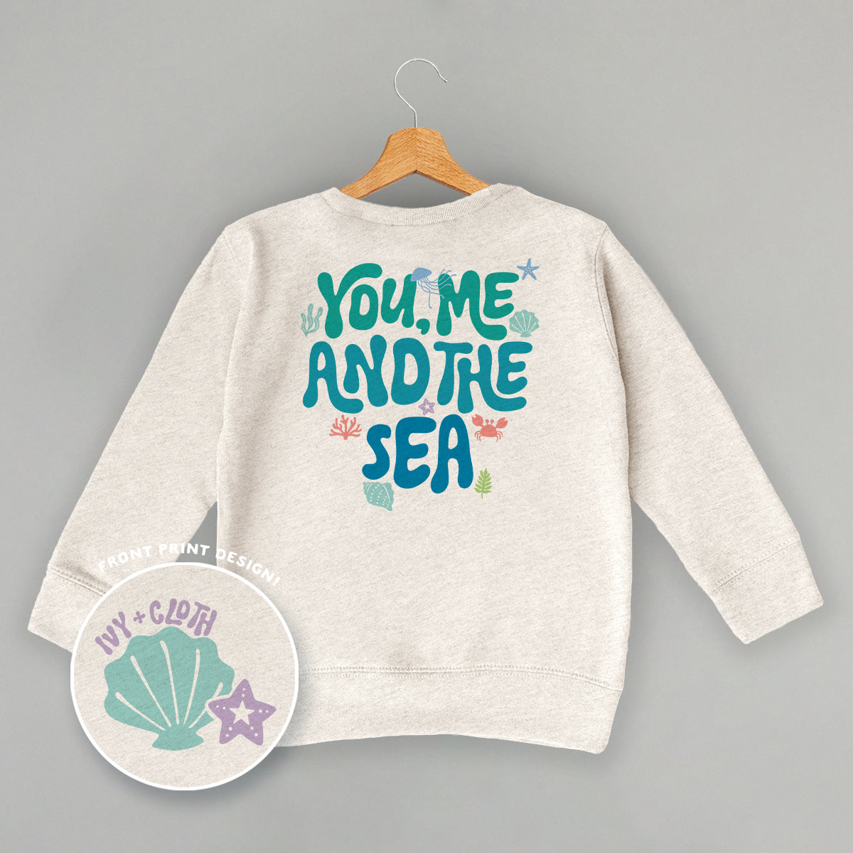 You, Me And The Sea (Kids Back Print) - clothing by TeeHivey.com (Image 2)