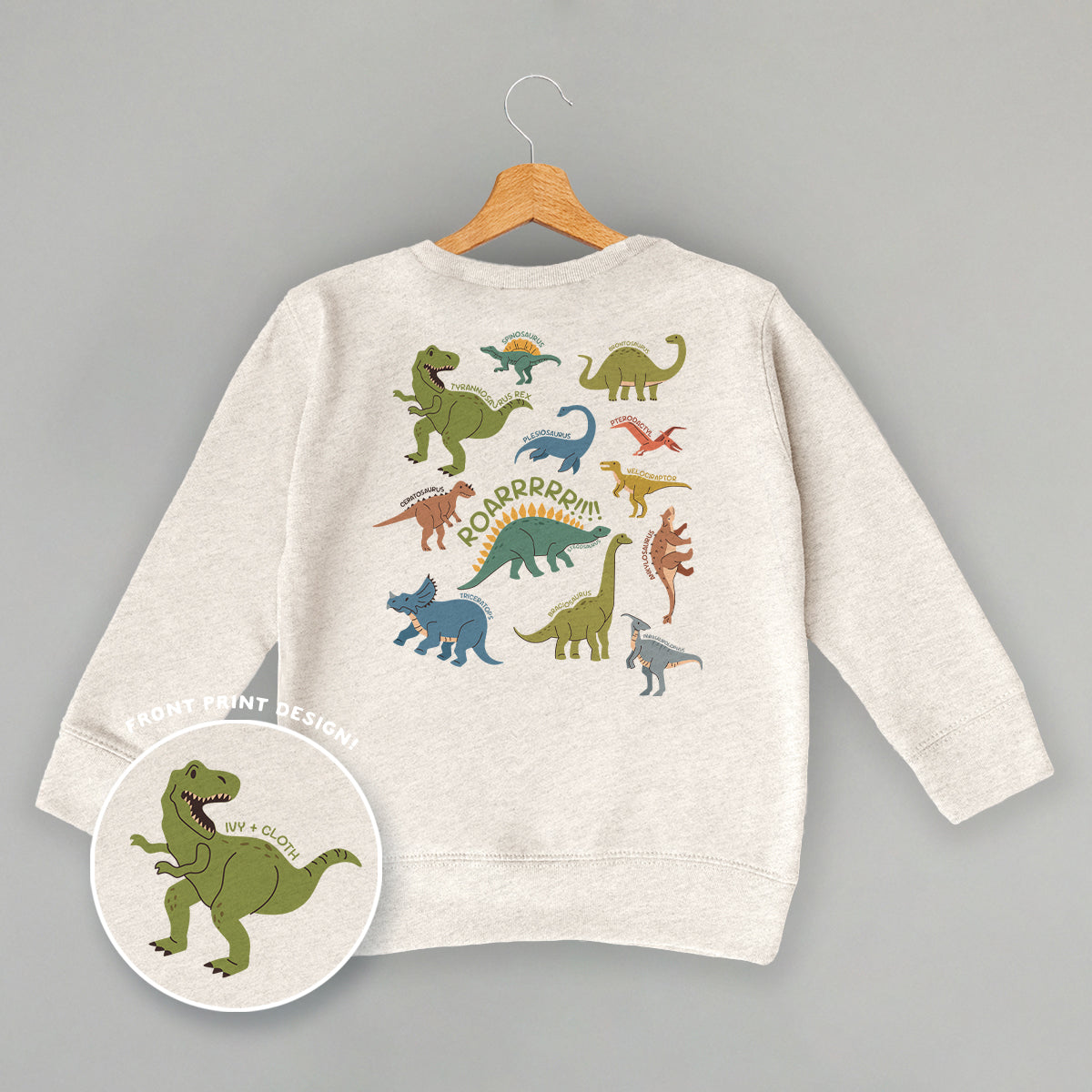 Dinosaur Doodles Blue/Green (Kids Back Print)