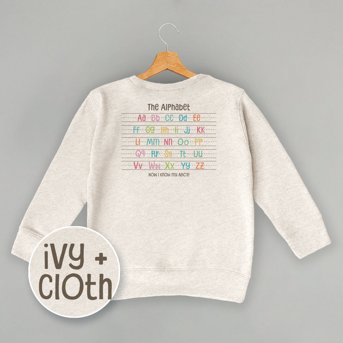 Colorful Alphabet (Kids Back Print) - clothing by TeeHivey.com (Image 2)