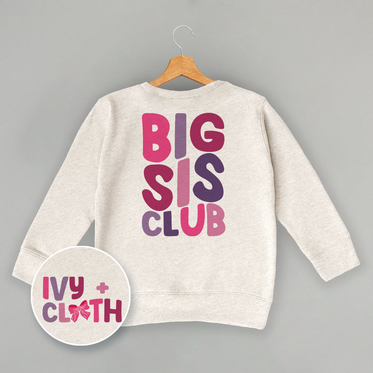 Big Sis Club (Kids Back Print) - clothing by TeeHivey.com (Image 2)