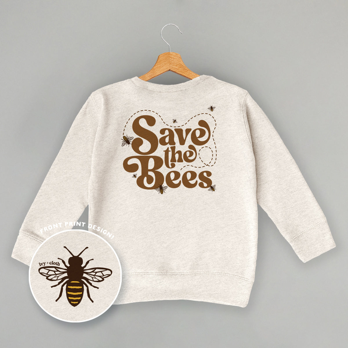 Save The Bees (Kids Back Print) - clothing by TeeHivey.com (Image 1)