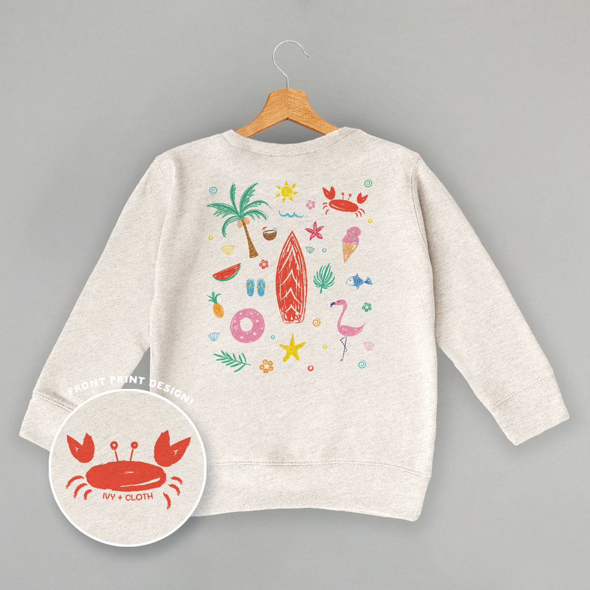 Beach Doodles (Kids Back Print) - clothing by TeeHivey.com (Image 2)