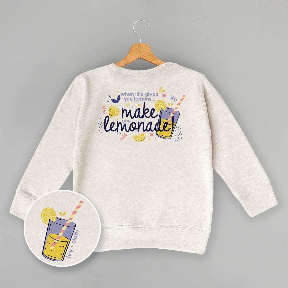 Make Lemonade Doodle (Kids Back Print) - clothing by TeeHivey.com (Image 2)