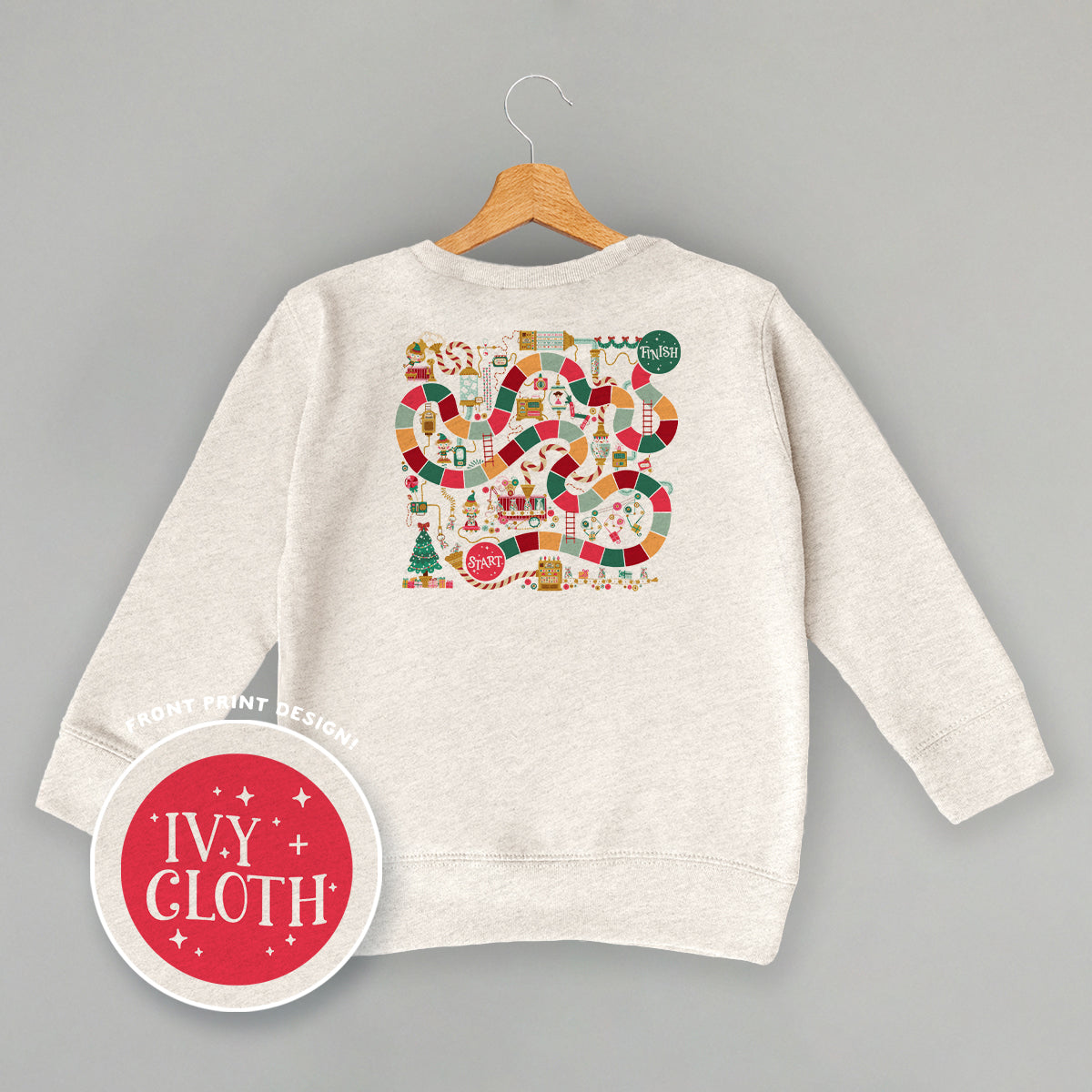 Holiday Board Game Doodle (Kids Back Print) - clothing by TeeHivey.com (Image 1)