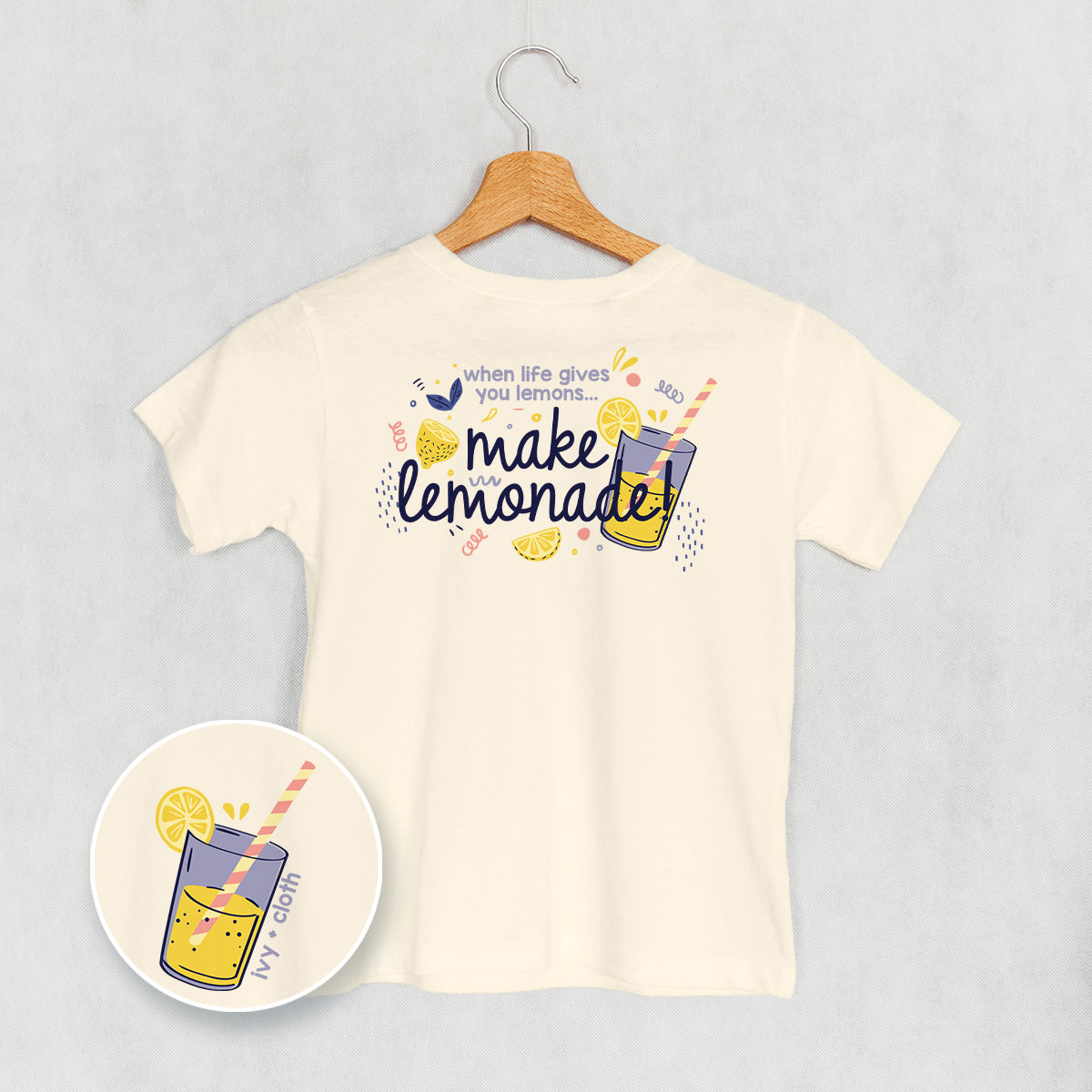 Make Lemonade Doodle (Kids Back Print) - clothing by TeeHivey.com (Image 3)