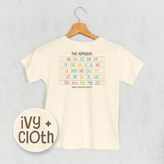Colorful Alphabet (Kids Back Print) - clothing by TeeHivey.com (Image 1)