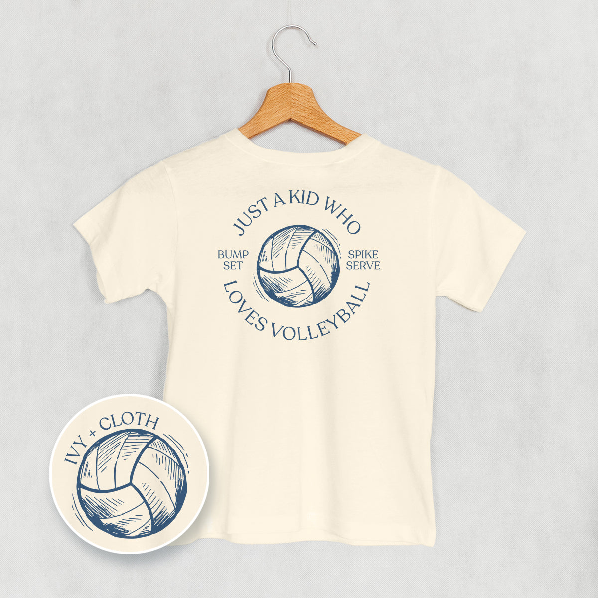 Just A Kid Who Loves Volleyball (Kids Back Print) - clothing by TeeHivey.com (Image 4)