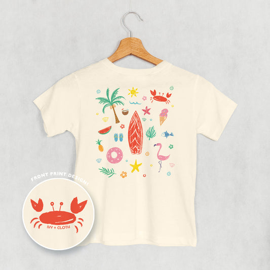 Beach Doodles (Kids Back Print) - clothing by TeeHivey.com (Image 1)