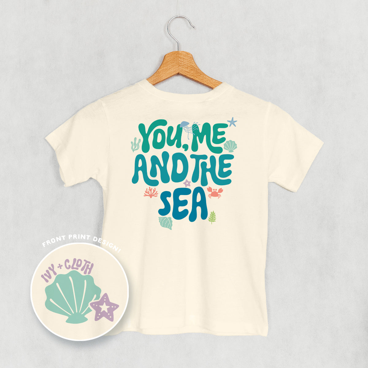 You, Me And The Sea (Kids Back Print) - clothing by TeeHivey.com (Image 3)