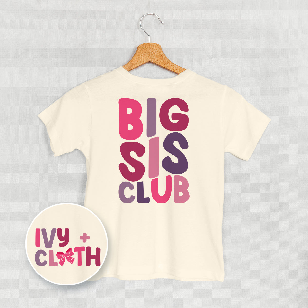 Big Sis Club (Kids Back Print) - clothing by TeeHivey.com (Image 3)