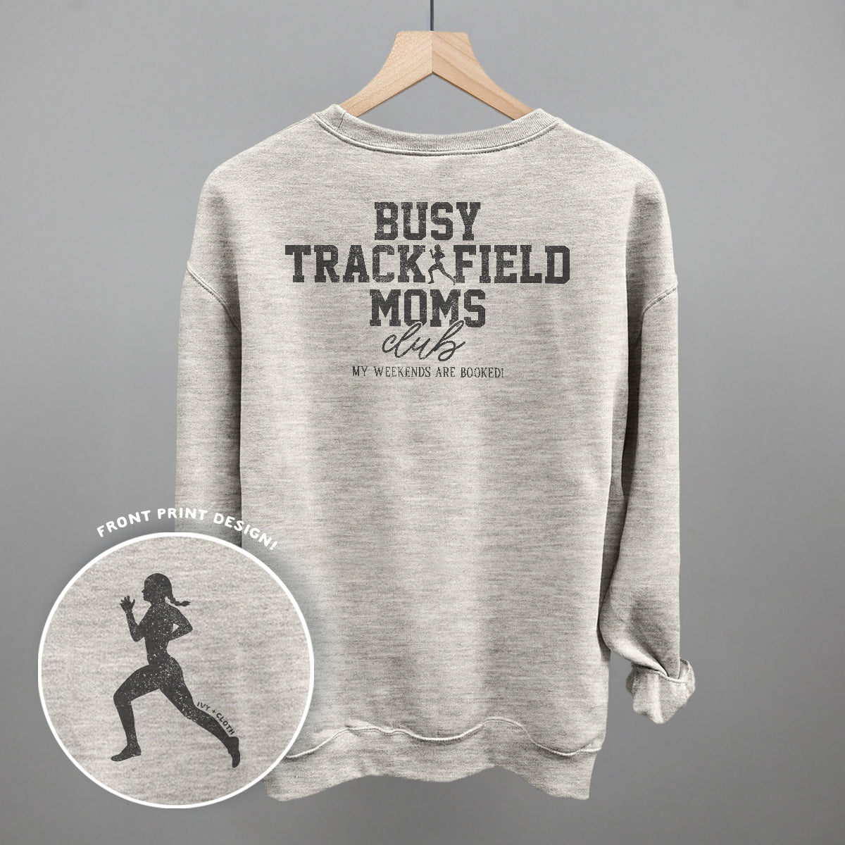Busy Track And Field Moms Club (Back Print) - clothing by TeeHivey.com (Image 3)