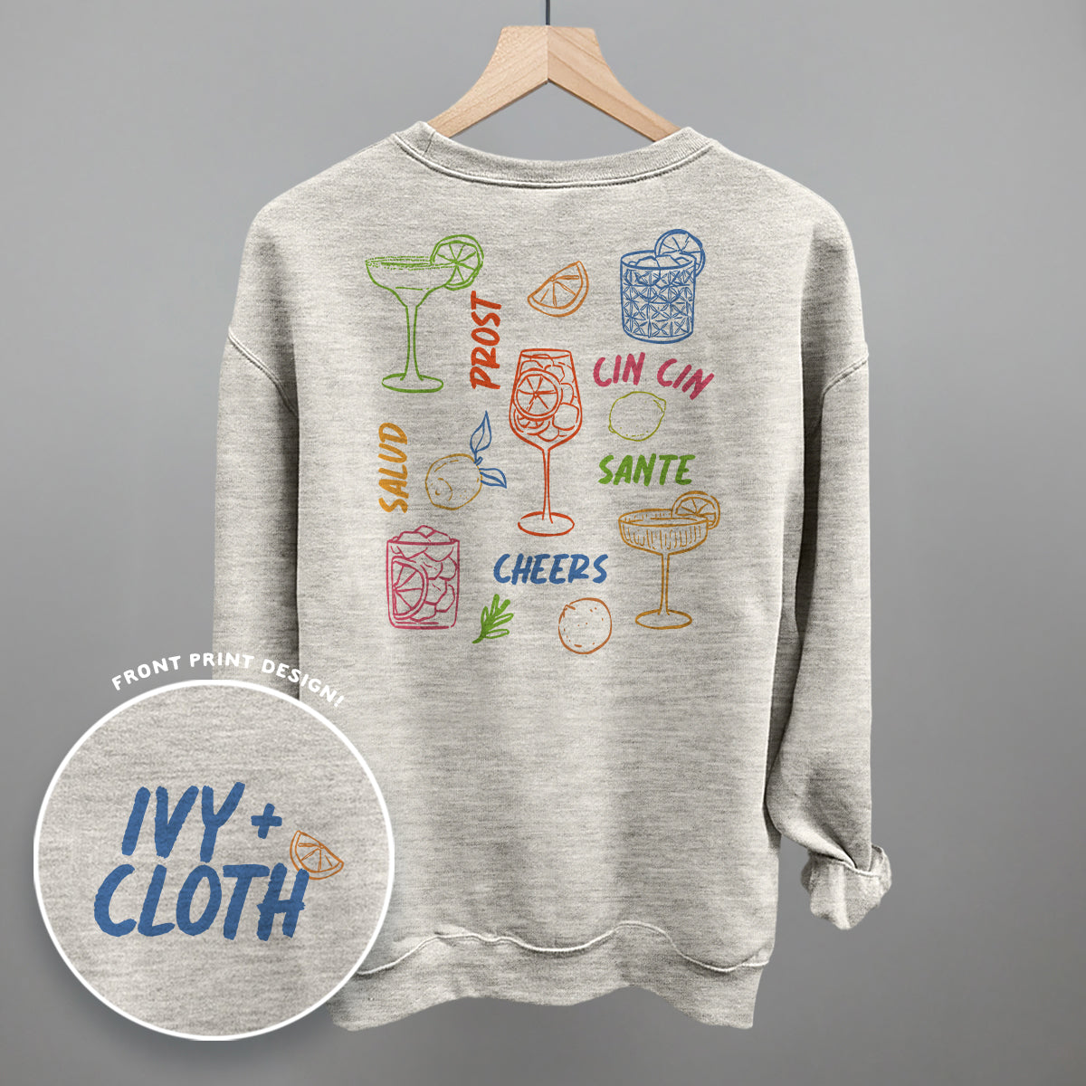 Cheers Cocktail Doodles (Back Print) - clothing by TeeHivey.com (Image 5)