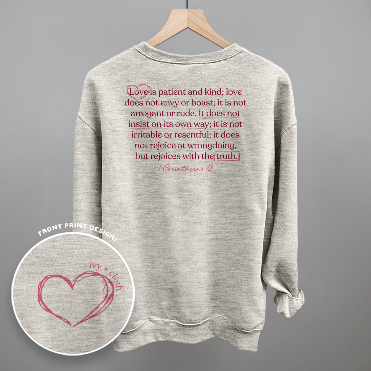 Love Is Patient And Kind (Back Print) - clothing by TeeHivey.com (Image 4)