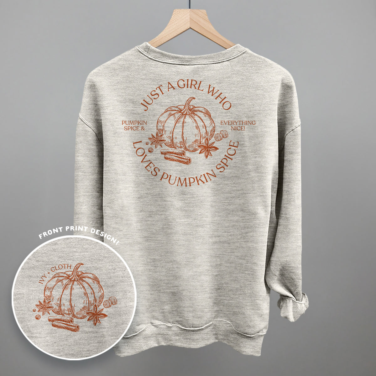 Just A Girl Who Loves Pumpkin Spice (Back Print) - clothing by TeeHivey.com (Image 4)