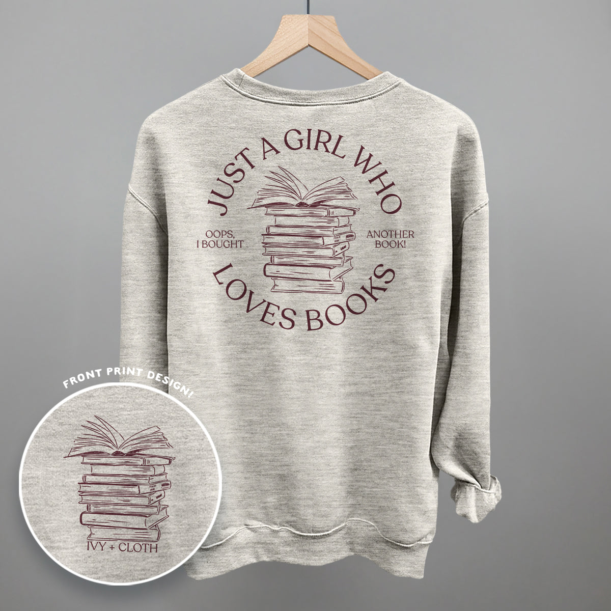 Just A Girl Who Loves Books (Back Print) - clothing by TeeHivey.com (Image 5)