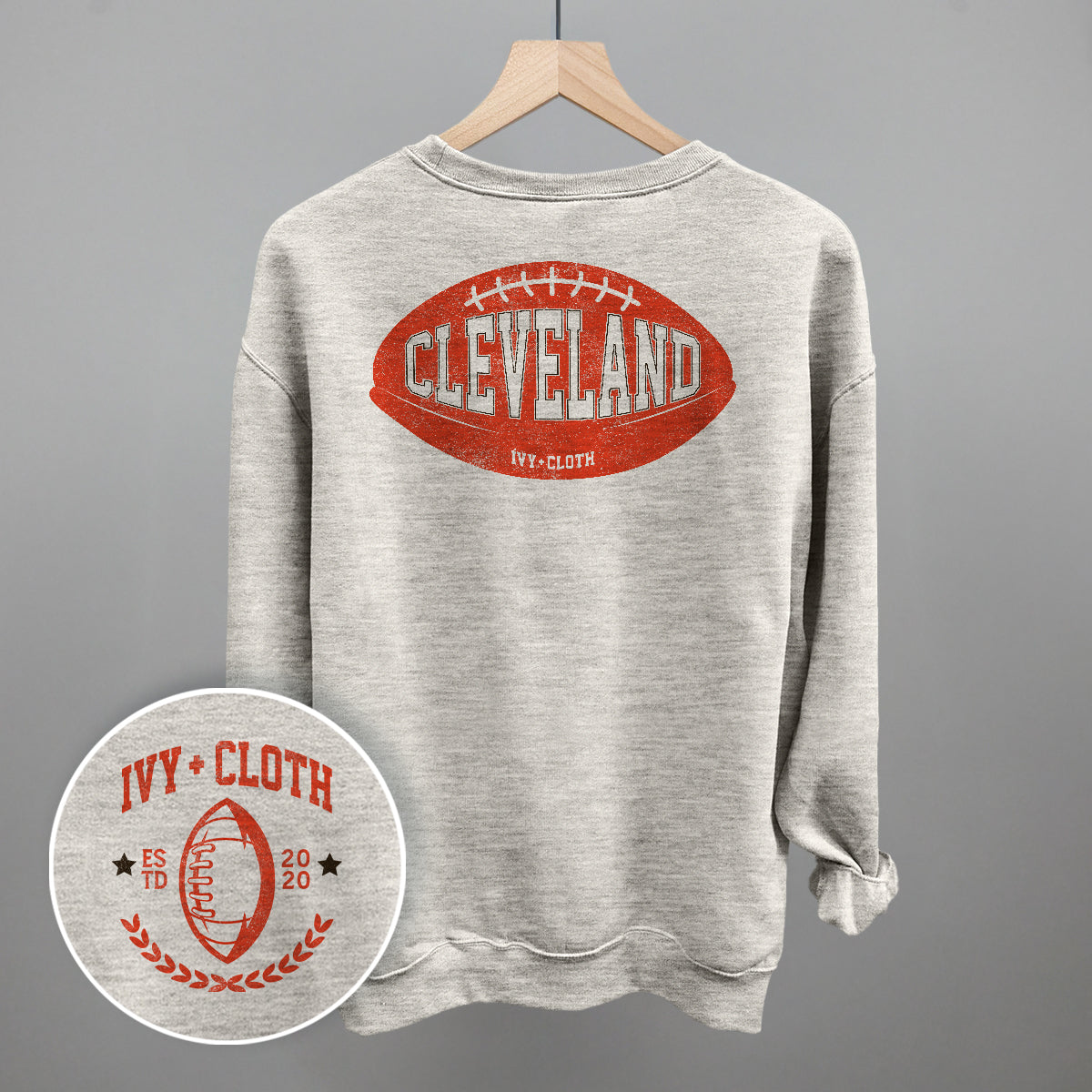 Cleveland Football (Back Print) - clothing by TeeHivey.com (Image 3)