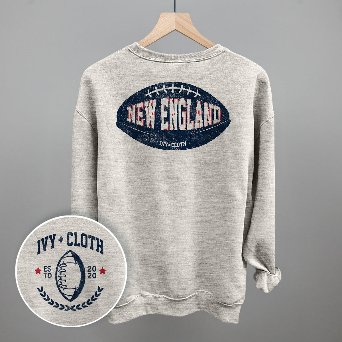 New England Football (Back Print) - clothing by TeeHivey.com (Image 1)