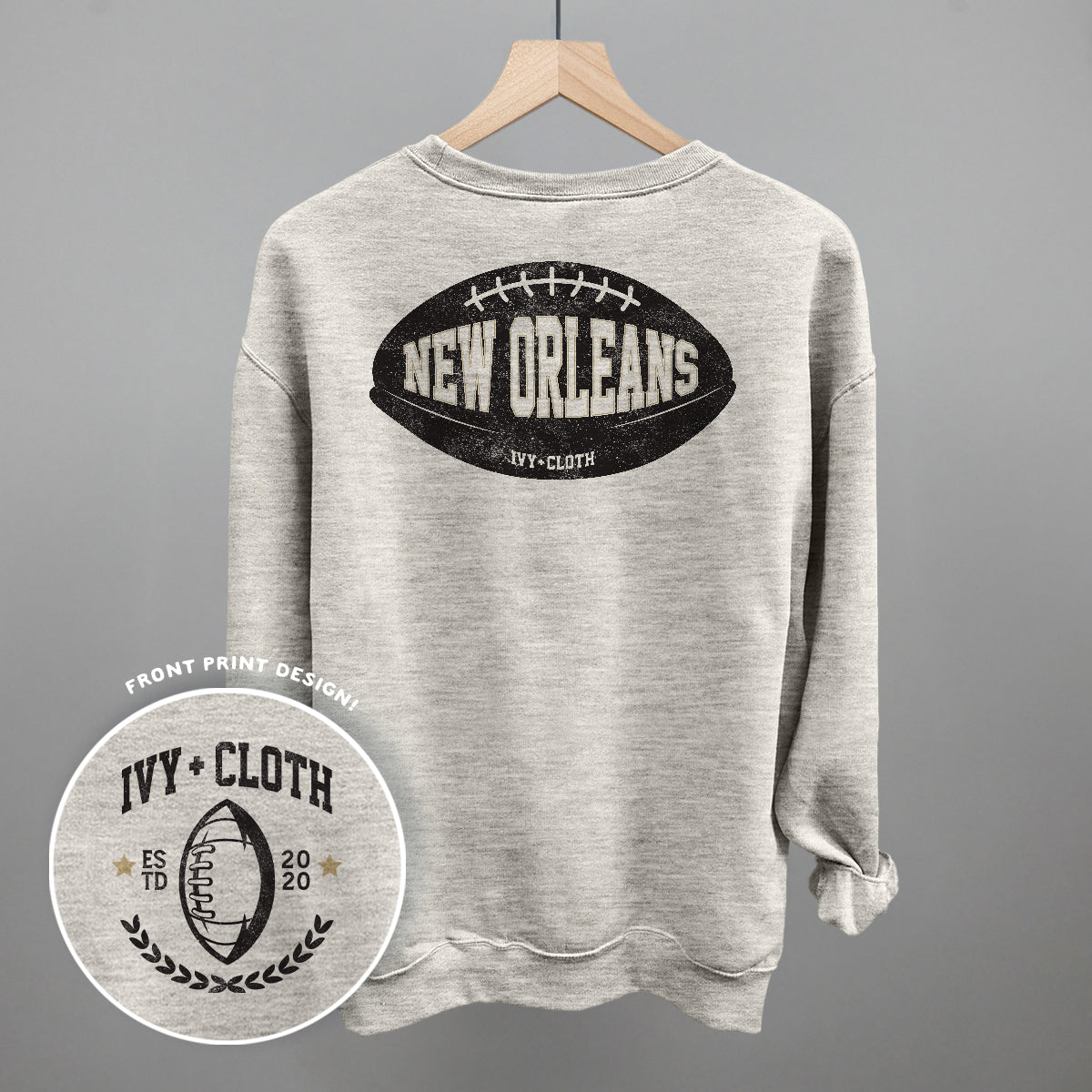 New Orleans Football (Back Print) - clothing by TeeHivey.com (Image 3)