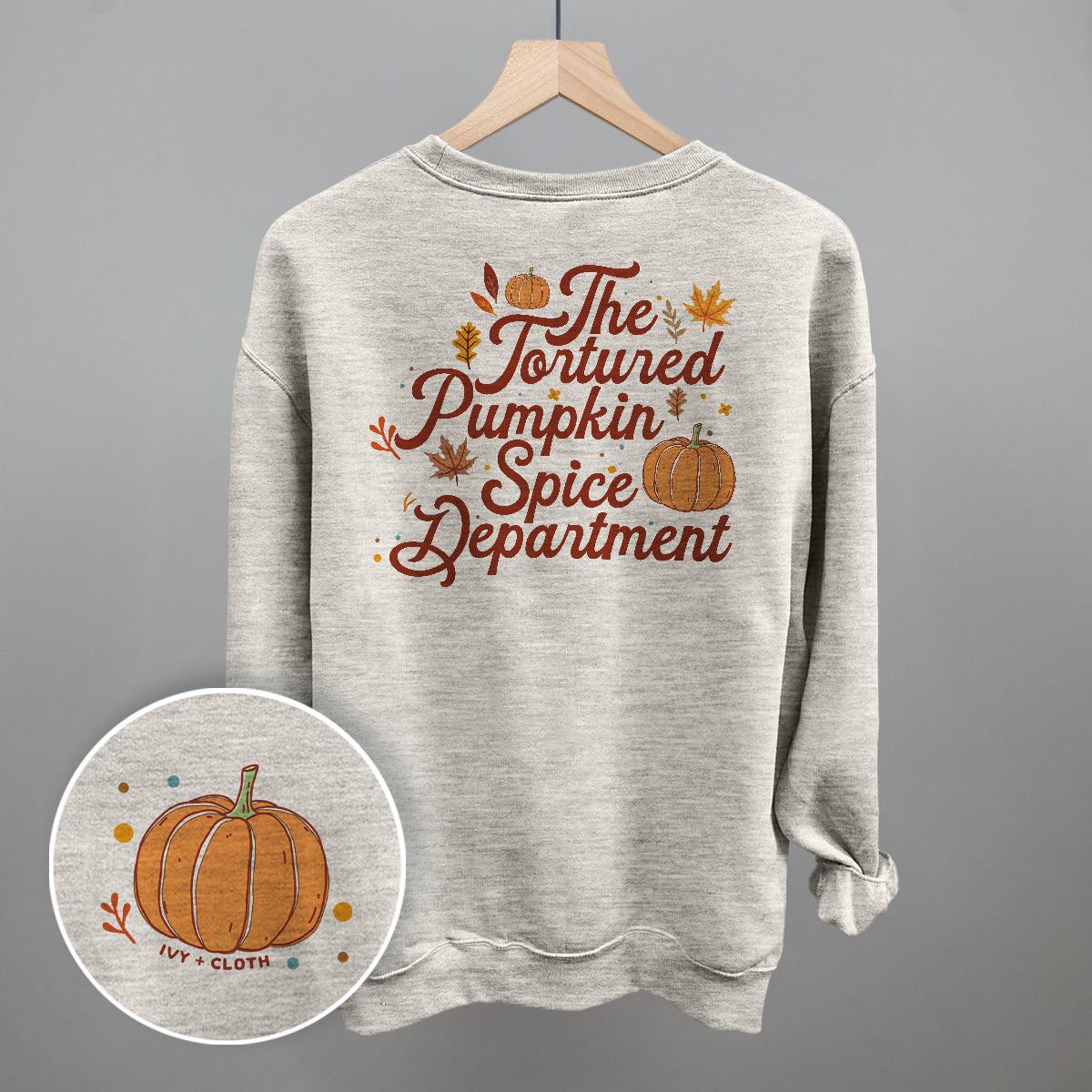 The Tortured Pumpkin Spice Department (Back Print) - clothing by TeeHivey.com (Image 3)