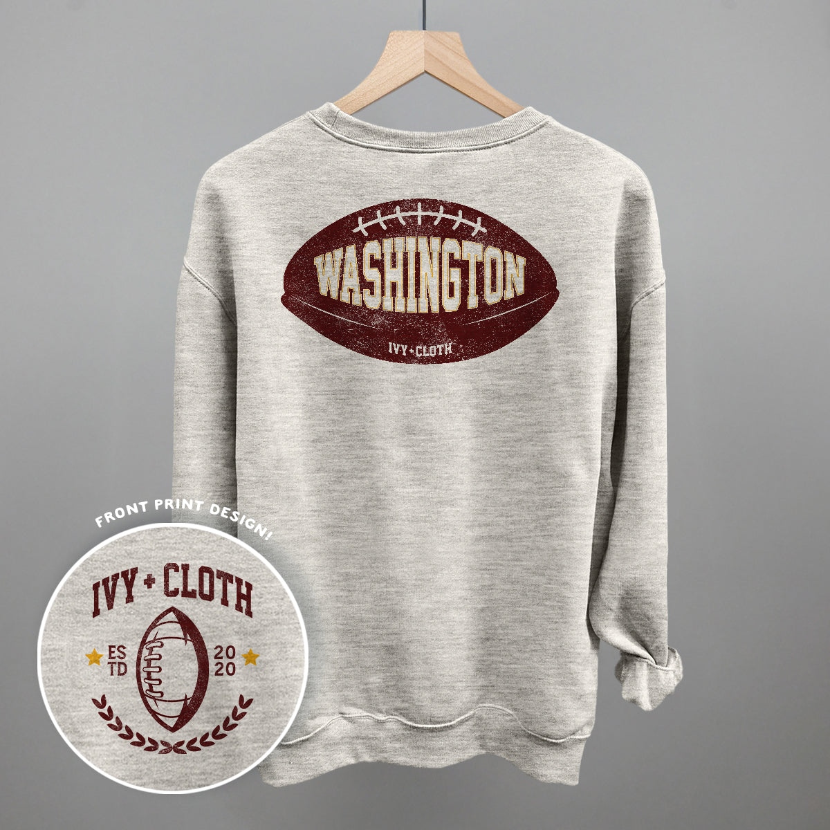 Washington Football (Back Print) - clothing by TeeHivey.com (Image 3)