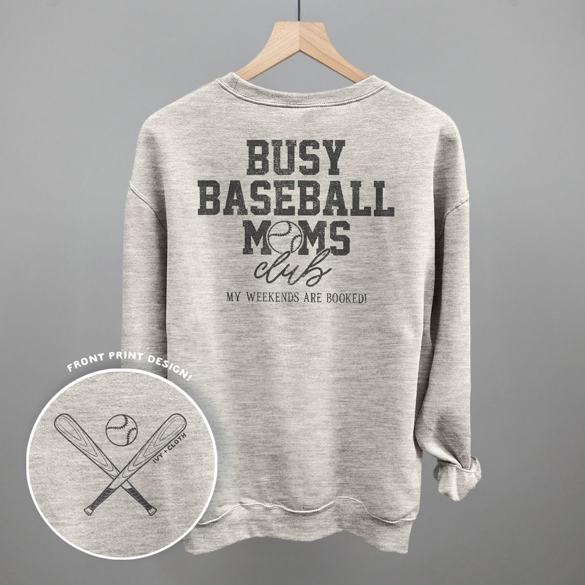 Busy Baseball Moms Club (Back Print) - clothing by TeeHivey.com (Image 3)