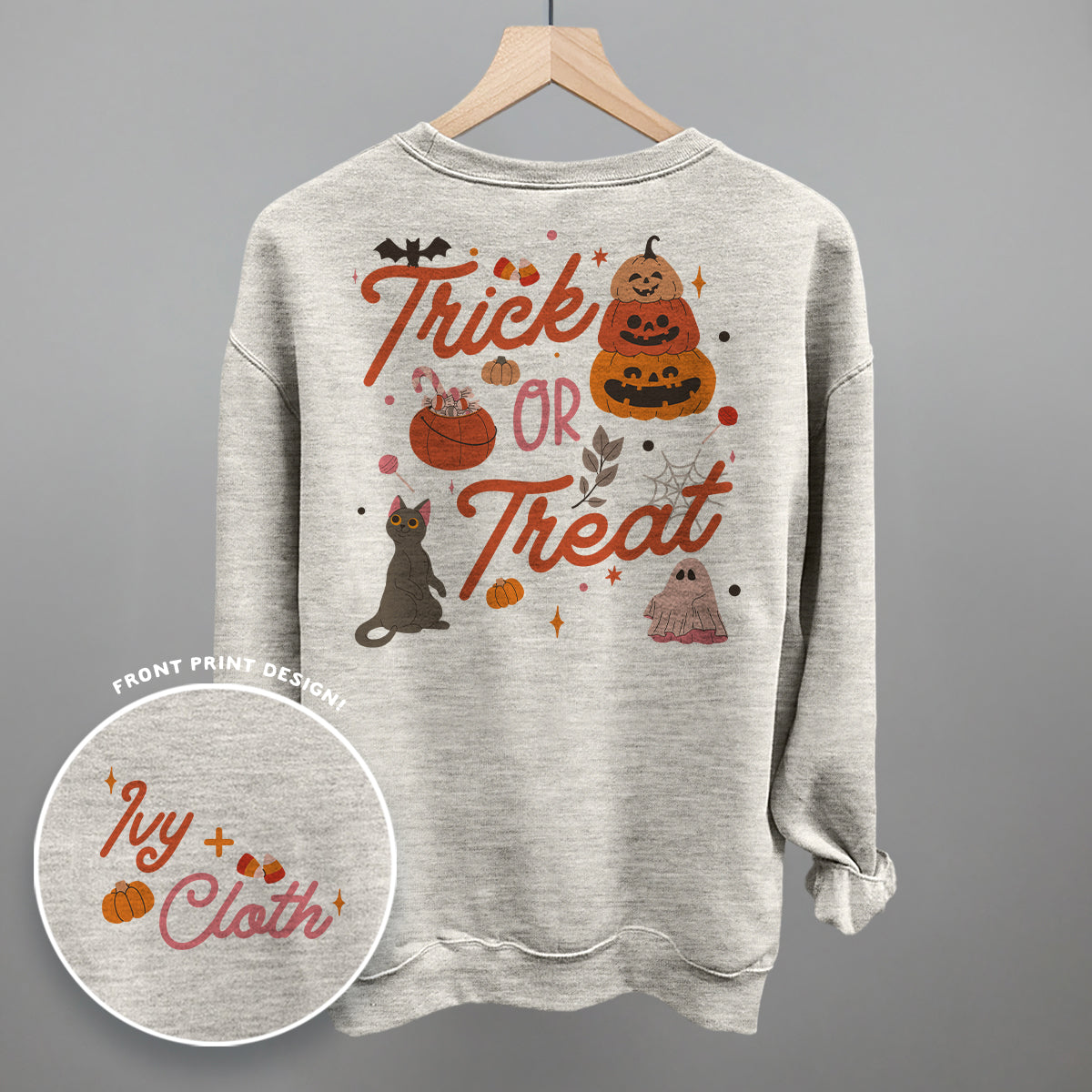 Trick Or Treat Doodles (Back Print) - clothing by TeeHivey.com (Image 3)