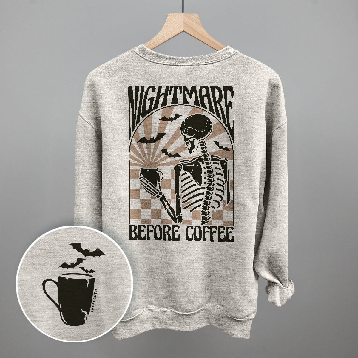 Nightmare Before Coffee (Back Print) - clothing by TeeHivey.com (Image 4)