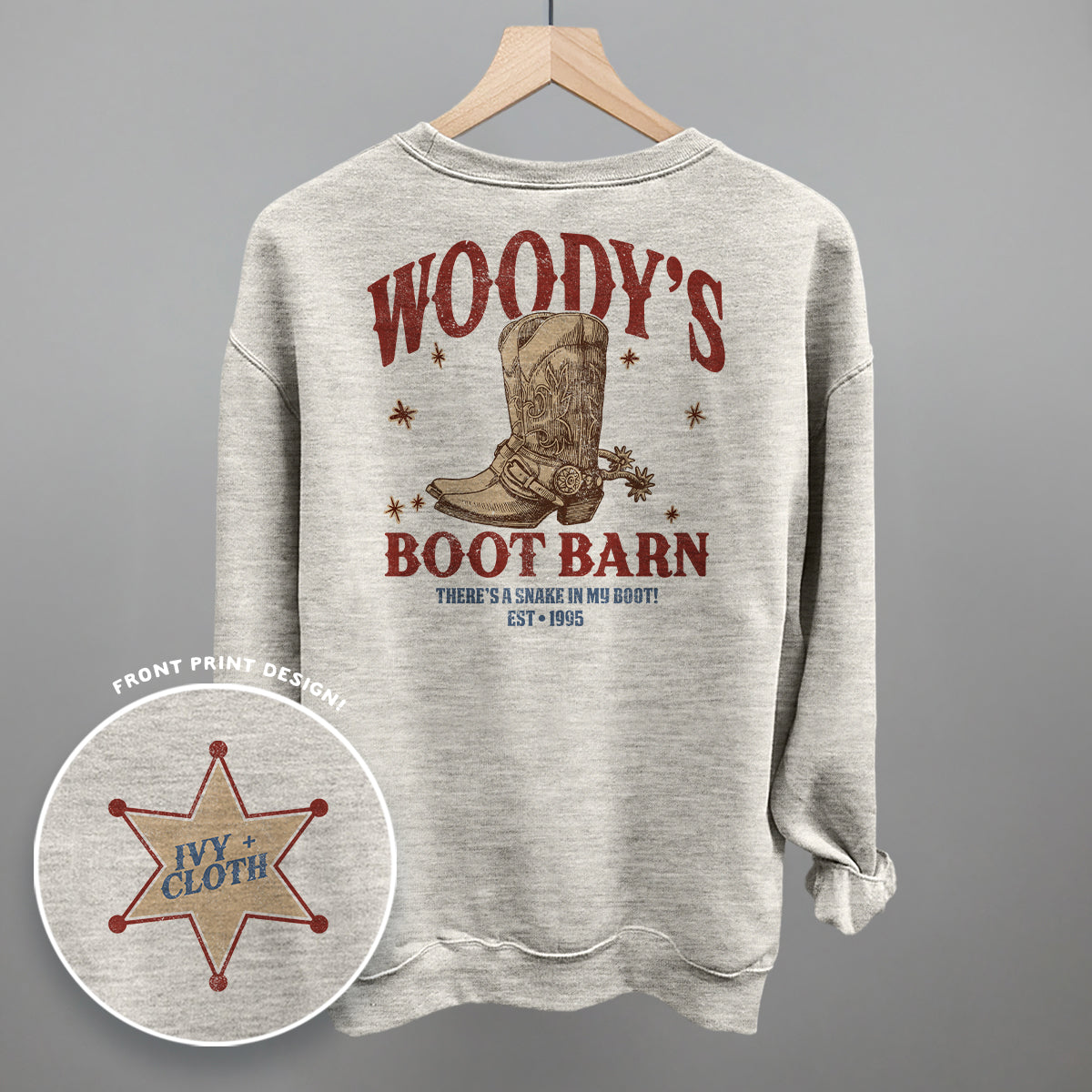 Woody's Boot Barn (Back Print) - clothing by TeeHivey.com (Image 4)