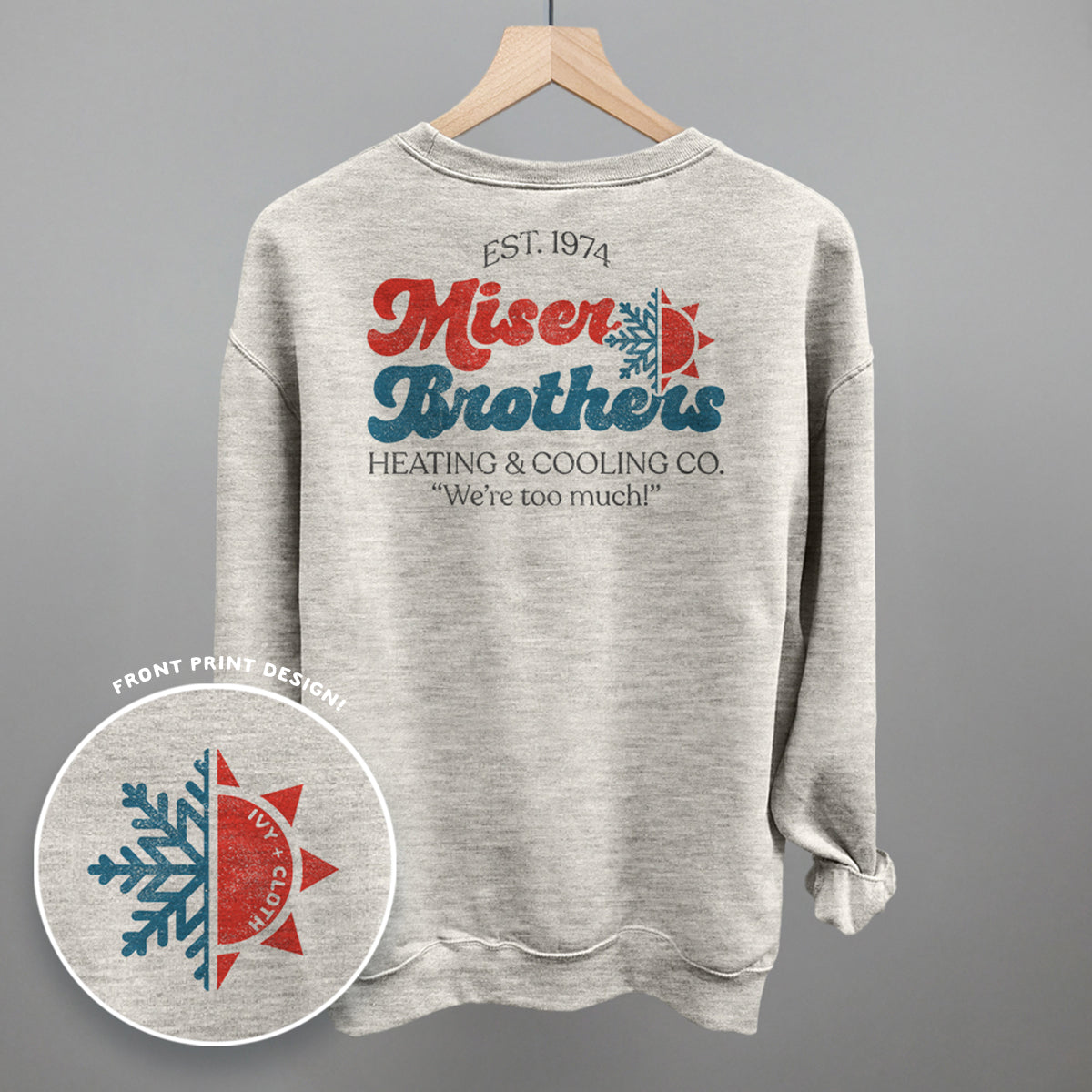 Miser Brothers Heating & Cooling Co Back Print - clothing by TeeHivey.com (Image 5)