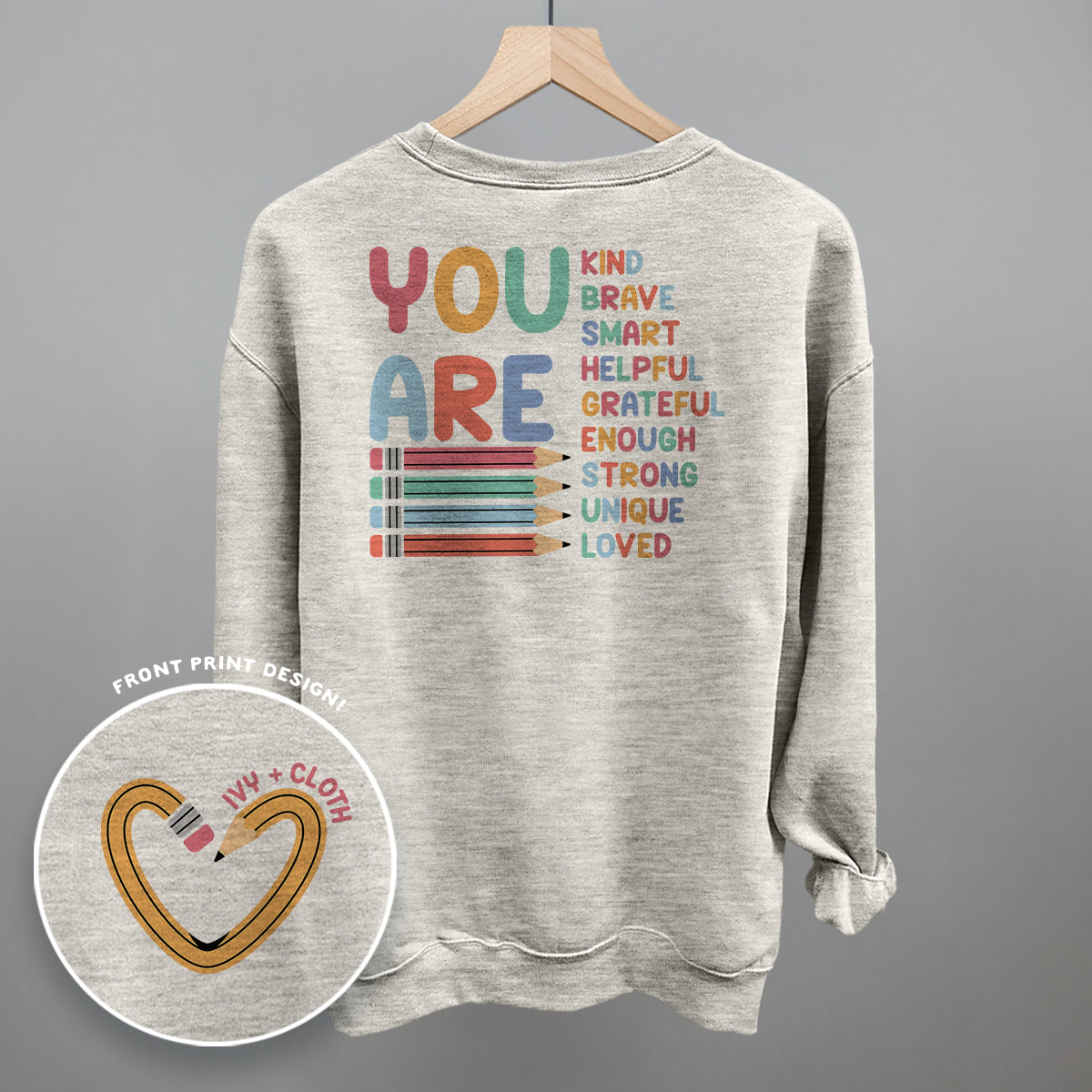 You Are (Teacher Affirmations) (Back Print) - clothing by TeeHivey.com (Image 3)