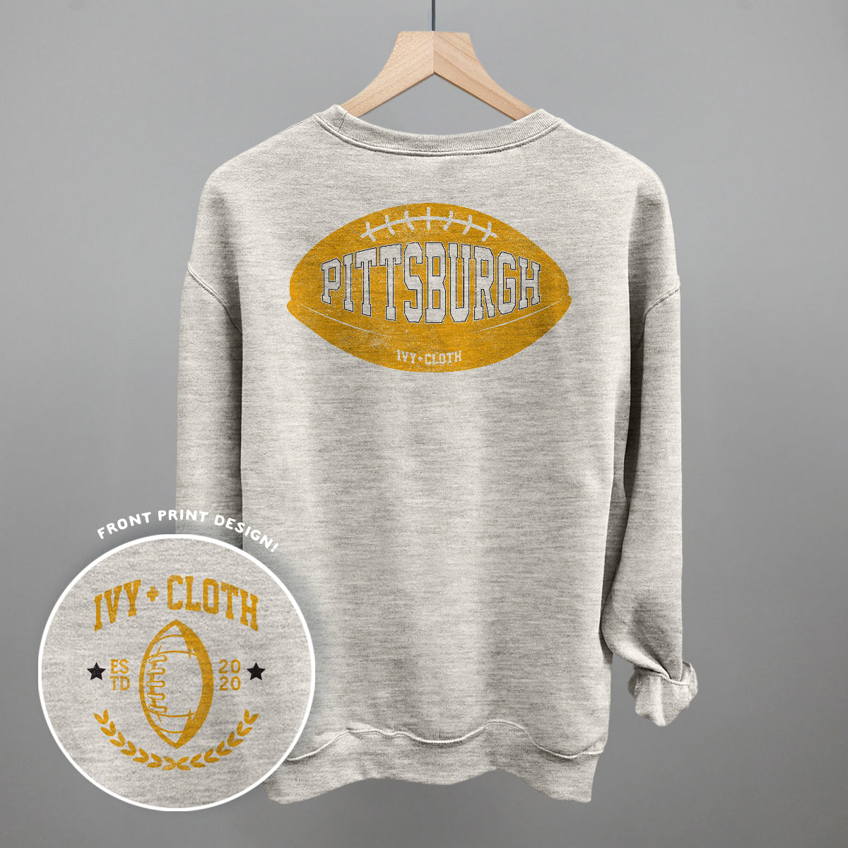 Pittsburgh Football (Back Print) - clothing by TeeHivey.com (Image 3)