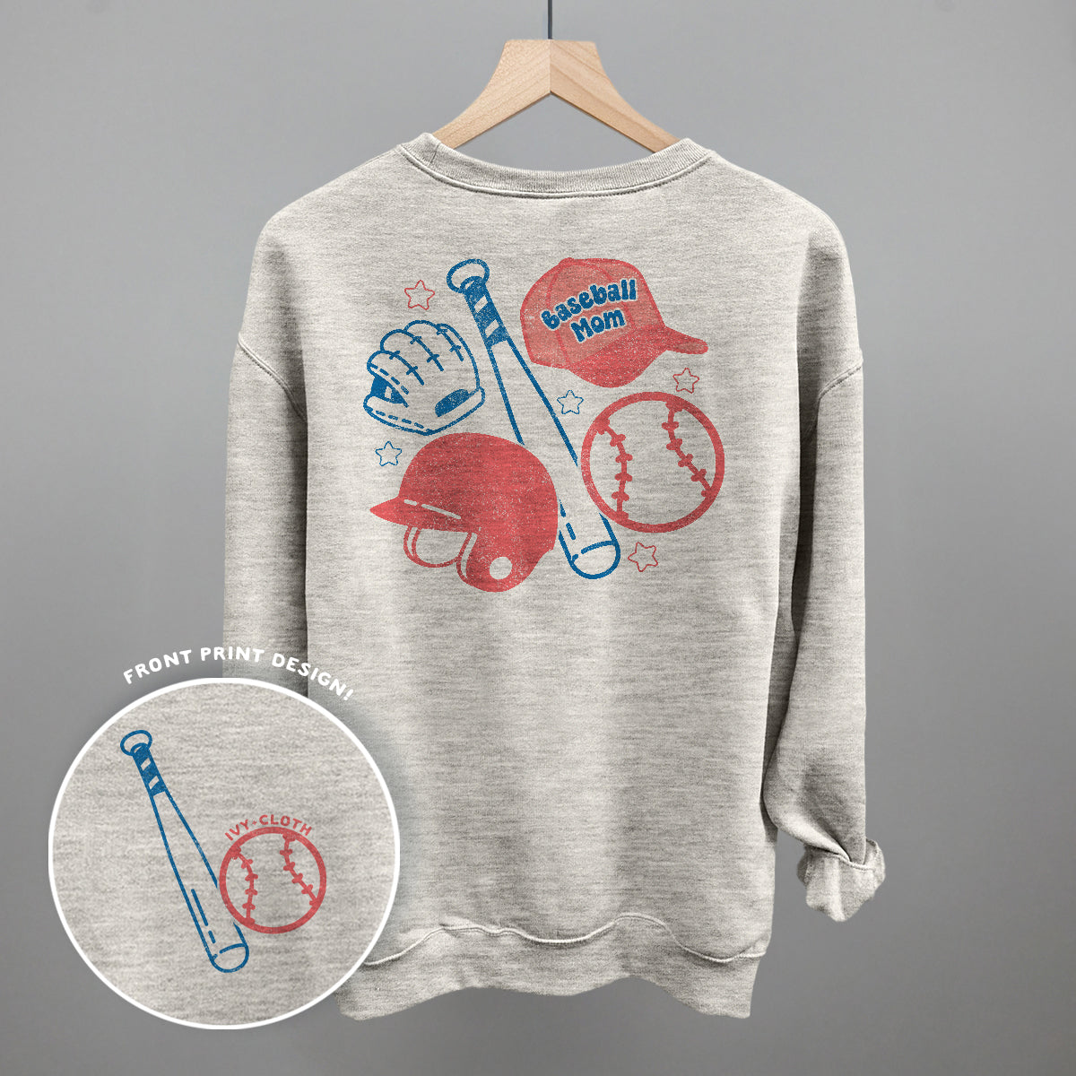 Baseball Mom Doodle (Back Print) - clothing by TeeHivey.com (Image 4)