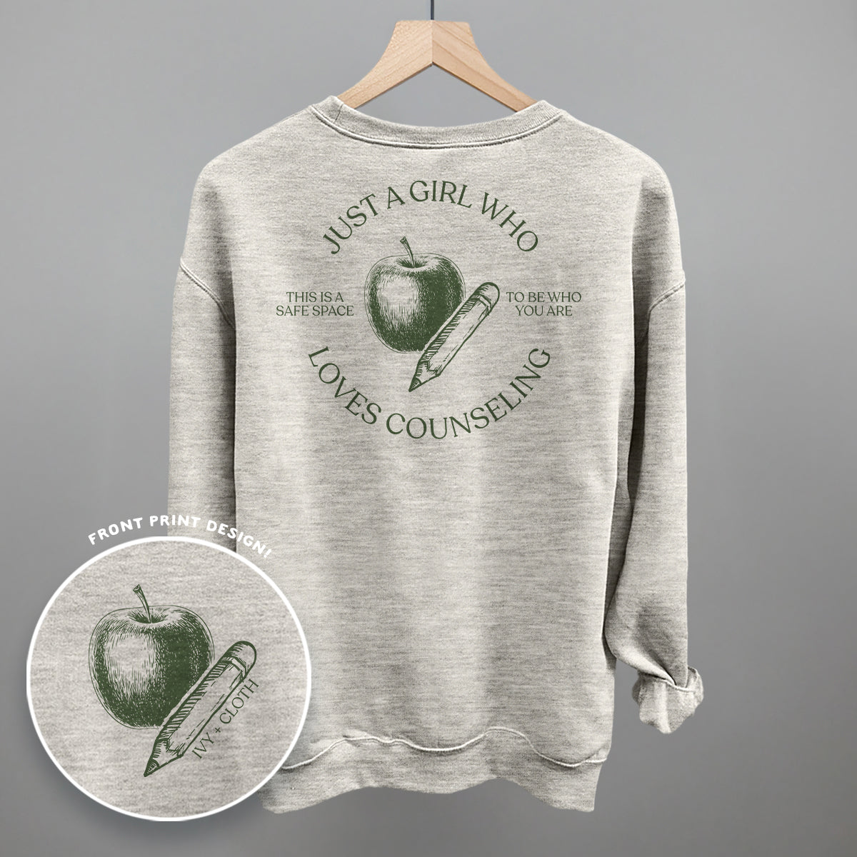Just A Girl Who Loves Counseling (Back Print) - clothing by TeeHivey.com (Image 1)