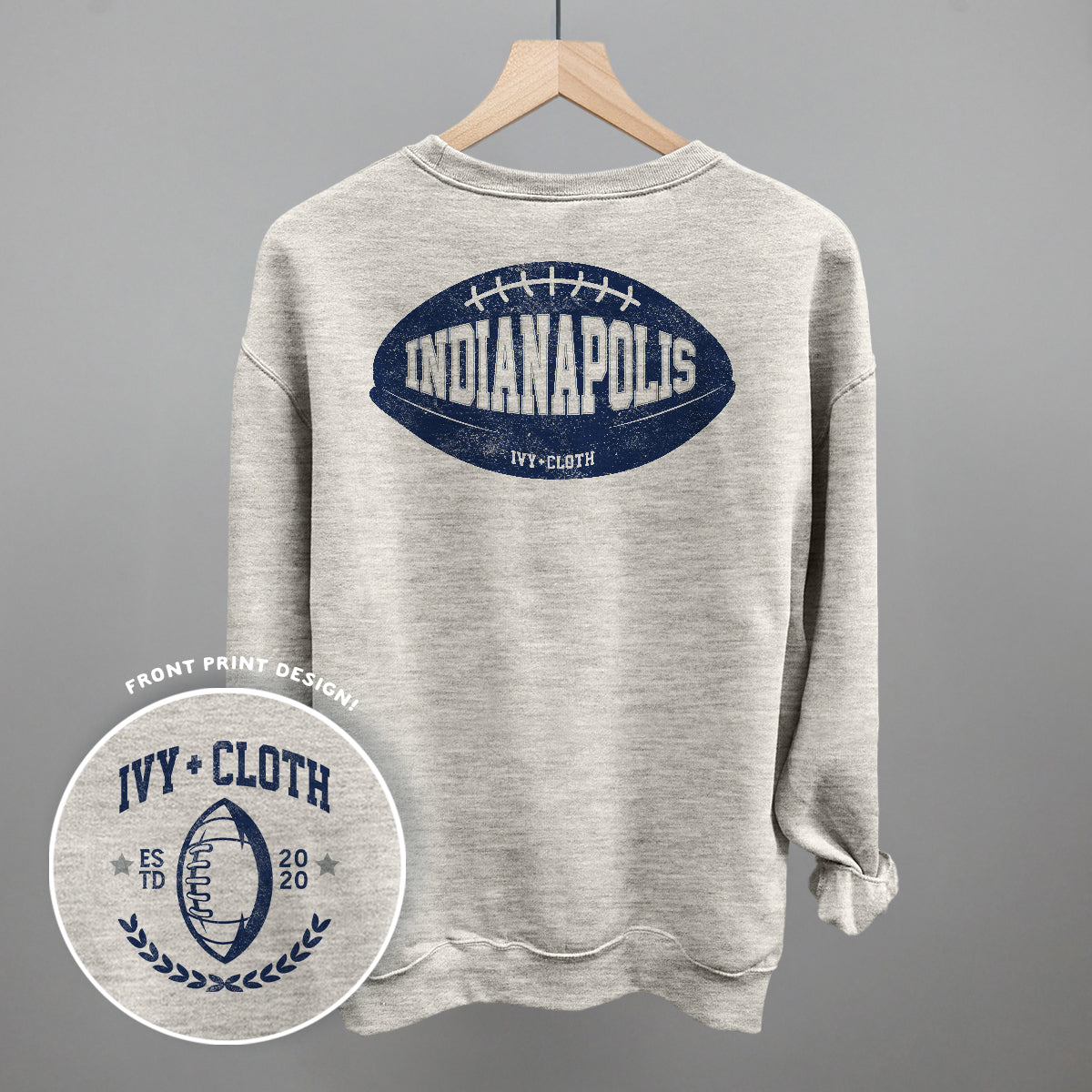 Indianapolis Football (Back Print) - clothing by TeeHivey.com (Image 2)