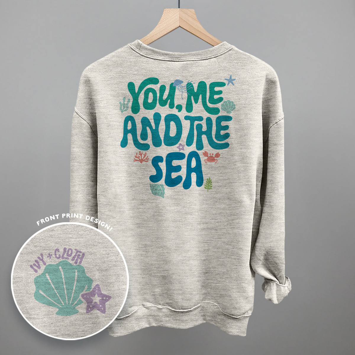 You, Me And The Sea (Back Print) - clothing by TeeHivey.com (Image 3)