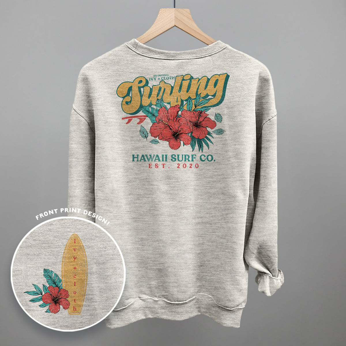 Ivy Surf Club Retro (Back Print) - clothing by TeeHivey.com (Image 3)