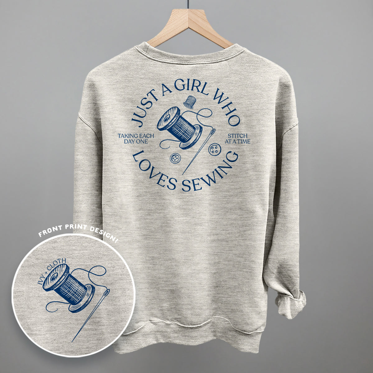 Just A Girl Who Loves Sewing (Back Print) - clothing by TeeHivey.com (Image 1)