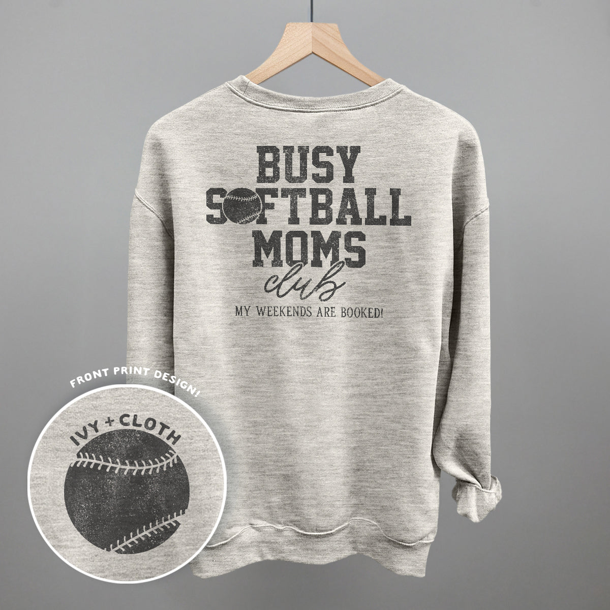 Busy Softball Moms Club (Back Print) - clothing by TeeHivey.com (Image 3)