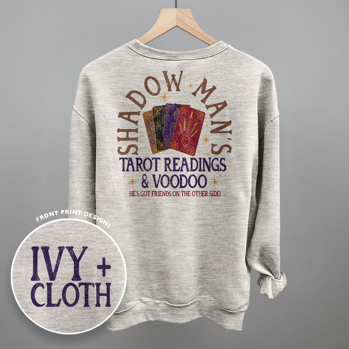 Shadow Man's Tarot Readings (Back Print) - clothing by TeeHivey.com (Image 4)