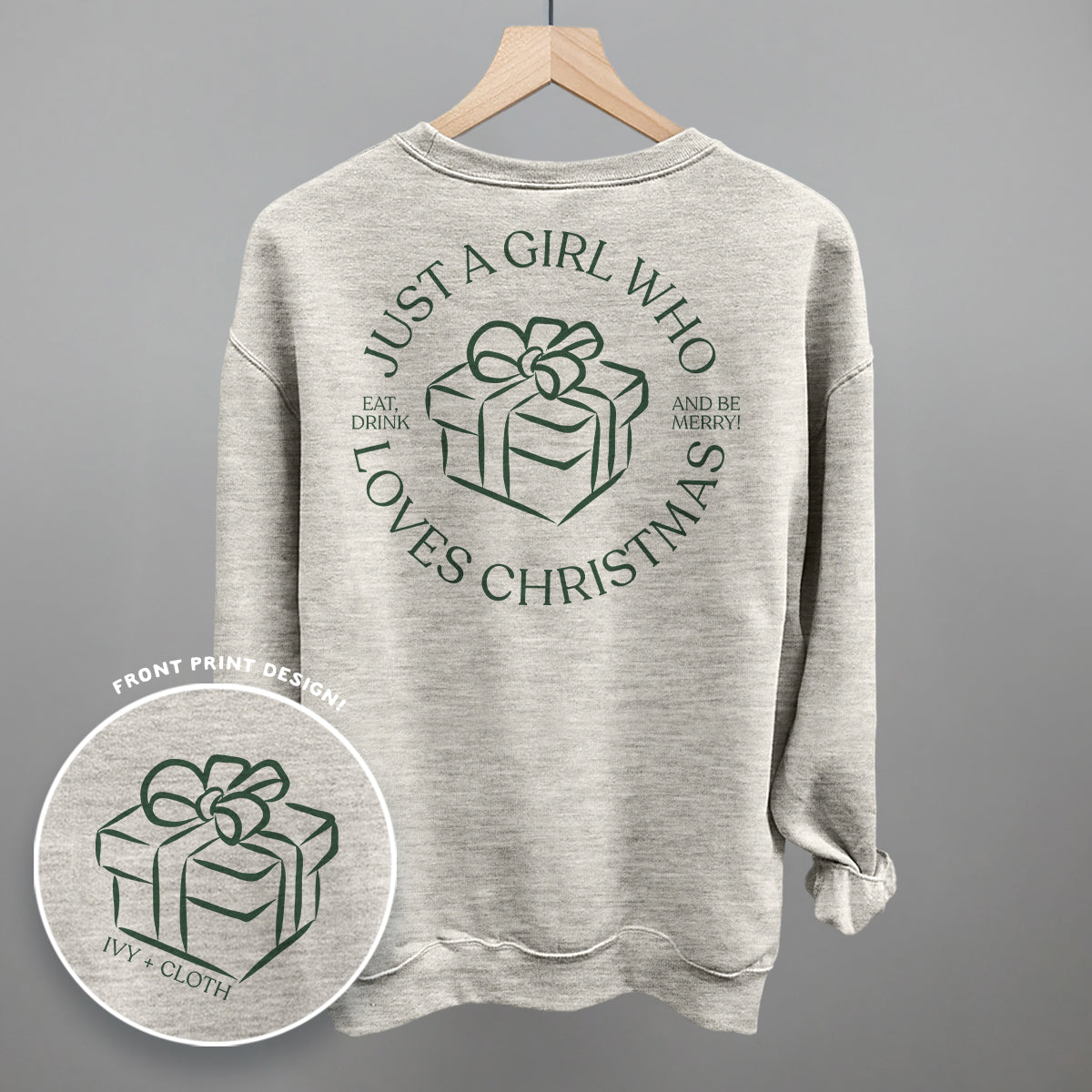 Just A Girl Who Loves Christmas (Back Print) - clothing by TeeHivey.com (Image 1)