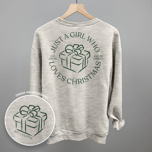 Just A Girl Who Loves Christmas (Back Print) - clothing by TeeHivey.com (Image 1)