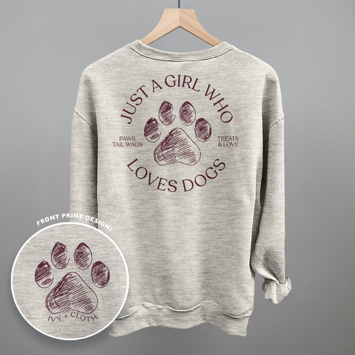 Just A Girl Who Loves Dogs (Back Print) - clothing by TeeHivey.com (Image 5)